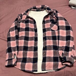 Navy & Pink Flannel
